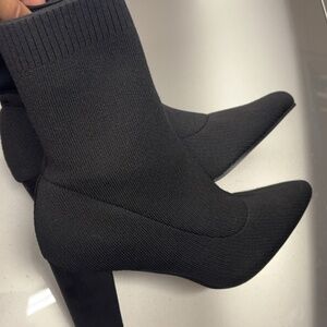 Black ankle sweater boots